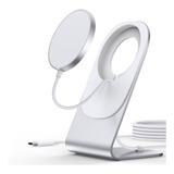 Cargador Magnetico Para iPhone Magleap 15w + Base Blanco