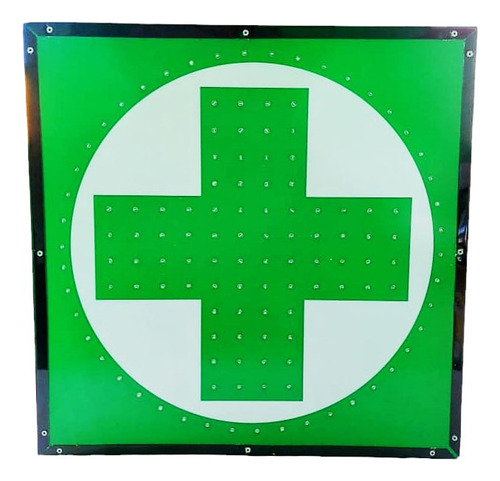 ¡¡¡oferta!!! Cartel Cruz De Farmacia 50x50cm Doble Faz