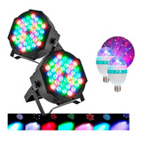 Set Premium X2 Protones 36 Leds + 2 Focos Giratorios