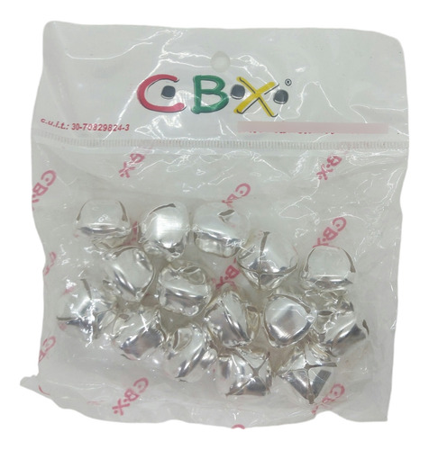 Cbx Cascabeles De 25mm X 15 Unidades Dorado/plateado