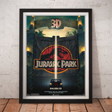 Cuadro Peliculas - Jurassic Park - Movie Poster 3d