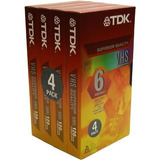 Tdk 4 Pack T-120 Vhs Video Tape