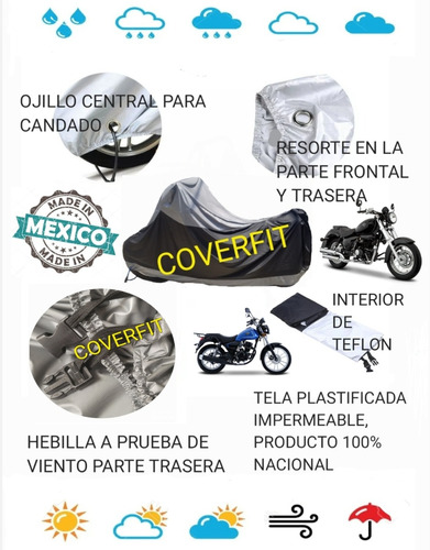 Funda Impermeable Para Motocicleta Italika Chopper Tc 250