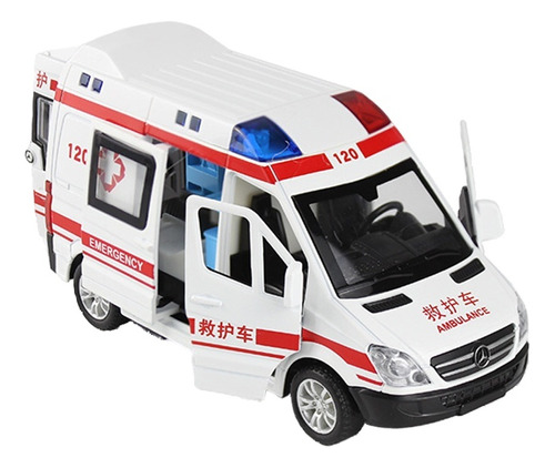 Modelo De Ambulancia De Aleación De Simulación Toys 5 Open D