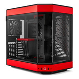 Gabinete Hyte Y60 Rojo/negro Riser Pcie 4.0 Incluye 3 Vent.