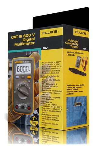 Multímetro Digital Fluke 107 600v Tamaño Compacto