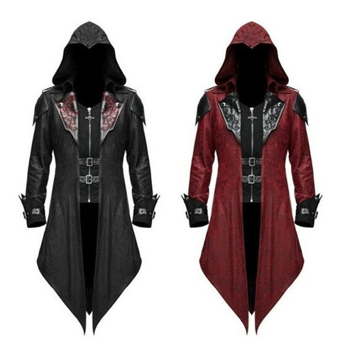 Chaqueta Con Capucha Estilo Gótico Assassin Creed Cosplay