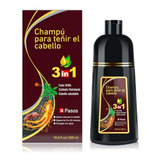 Champú 3 En 1 Para Cubrir Canas, Coloración Cabello Castaño 