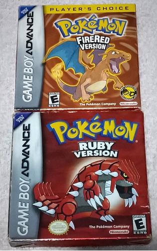 Colección Juegos: Pokémon Gameboy Fire Red Y Ruby Gba Origin