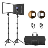 Kit De Iluminación De Panel  Video Led Neewer Batería Incl