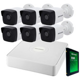 Kit Seguridad Hikvision Nvr 8 Poe + 6 Camaras 2mp Ip + Disco