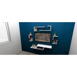 Nicho Rack Painel P/ Tv Quarto, Sala Games Kit 6 Peças 