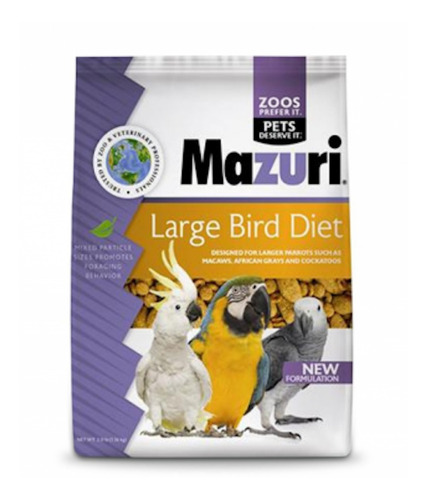 Mazuri Large Bird Alimento Para Loro Guacamaya Cacatúa 650gr