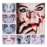 Tatuajes Temporales De Konsait Halloween Glitter Face (paque