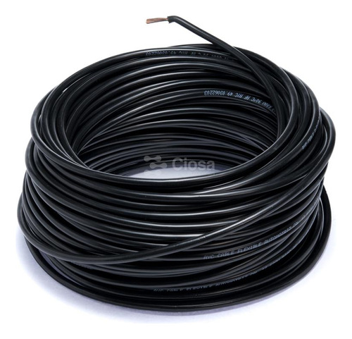 Cable Flexible Automotriz Calibre 10 Negro Rollo 30 Metros