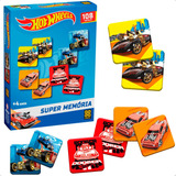Jogo Super Memória Hot Wheels 108 Cartas Carros Infantil Nf