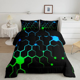 Juego De Ropa De Cama Con Diseño De Panal De Abeja, Diseñ.