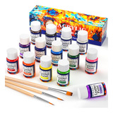 Kit De Pintura Acrilica De Cuero De 13 Colores Para Zapatos,