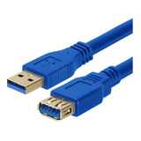 Cable Extension Usb 3.0 Hembra A Macho 5 Mts Azul