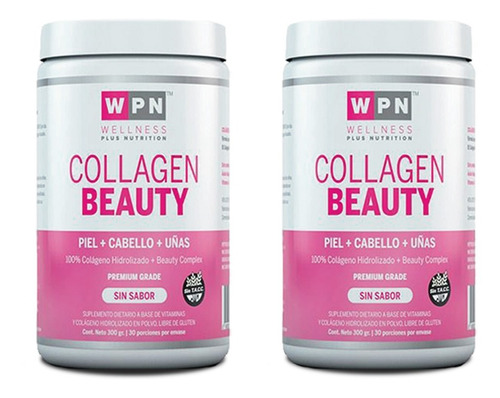 Colageno Hidrolizado Wpn Beauty  Piel,pelo,uñas Pack 2 Meses