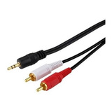 Cable Audio Mini Plug 3.5 Stereo A 2 Rca 1.8 Mts Auxiliar