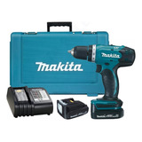 Parafusadeira Furadeira À Bateria 14,4v Ddf343she Makita N.f Cor Azul-turquesa 220v