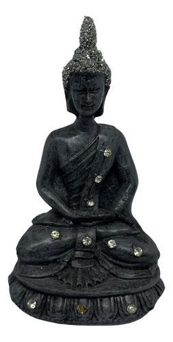 Escultura Buda Hindu Em Resina | Colorido | 13cm