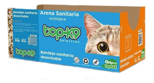 Arena Sanitaria Top K9 Ecológica 2kg + Bandeja Desechable