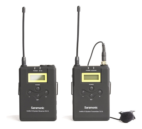 Sistema De Micrófono Lavalier Inalámbrico Uhf (uwmic15)