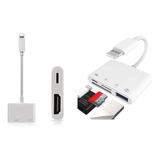 Paquete Adaptador Otg Hdmi Y Lector 4 En 1 Para iPhone/iPad