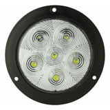 Plafón Posterior Tunelight 12 Leds Blancos Redondo Camión