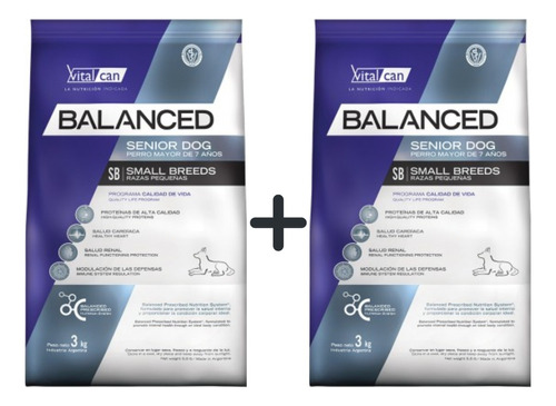 Vital Can Balanced Perro Senior Small X 3 Kg X 2 Unidades