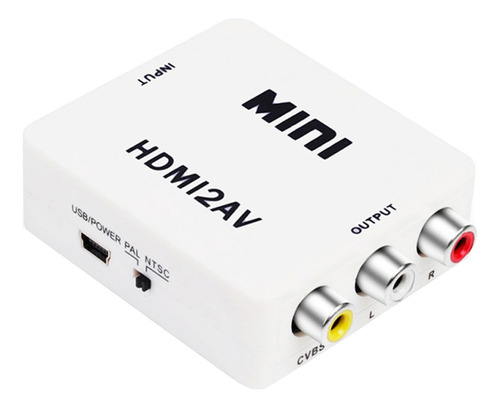 Conversor Hdmi A Rca Adaptador Tv Tubo Play Convertidor