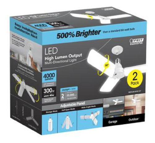 Lampara Led Interiores Y Exteriores X2 Unid Multidireccional Color Blanco 110v