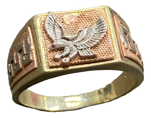 Anillo Para Caballero Con Aguila Oro 10 Kilates.