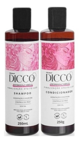 Shampoo E Condicionador Efeito Cabelo Liso  Dicco