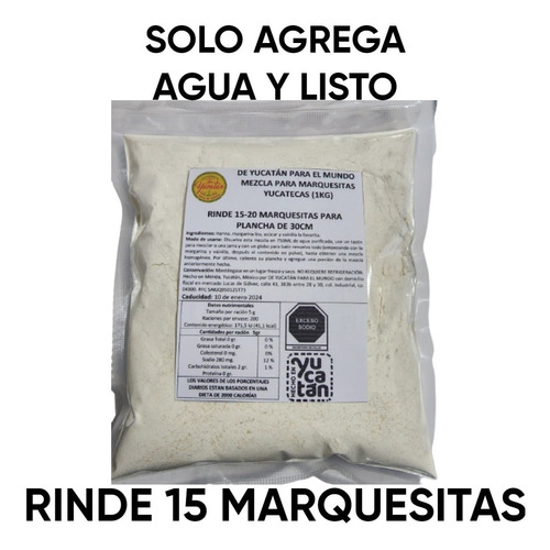 10 Bolsas Mezcla Marquesitas Rinde 15pz, Agrega Agua Y Listo