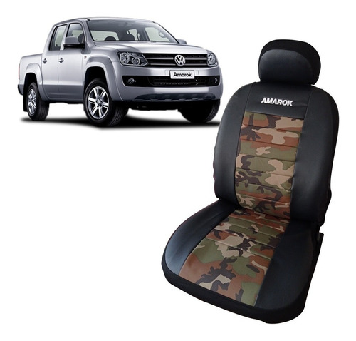 Funda Cubre Asiento Cuero Camuflada Vw Amarok 08/16