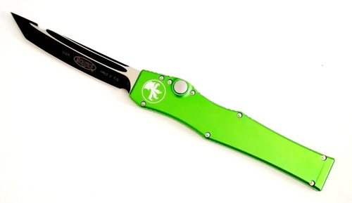Microtech Knives Halo V T/e Green Scales  Black Tanto Otf 27