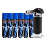 Mini Soplete+6gas Briquet Recargable Cocina Encendedor 