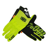 Guante Motocross Enduro Con Cubre Nudillo Verde Fluo 