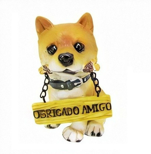 Enfeite Decorativo Cachorro De Resina C/ Placa De Frases