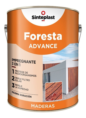 Foresta Advance Impregnante Protec + Filtro Uv 4lt Satinado Color Cedro