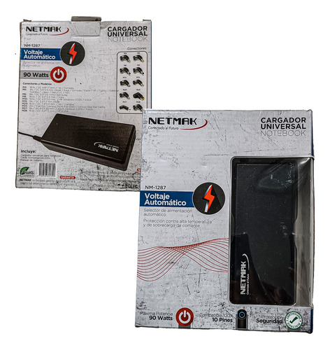 Cargador Universal Netmak Automático Nm-1287 Notebook 90w