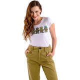 Playera Blusa Blanca Para Dama De Moda Tortugas Ninja 607