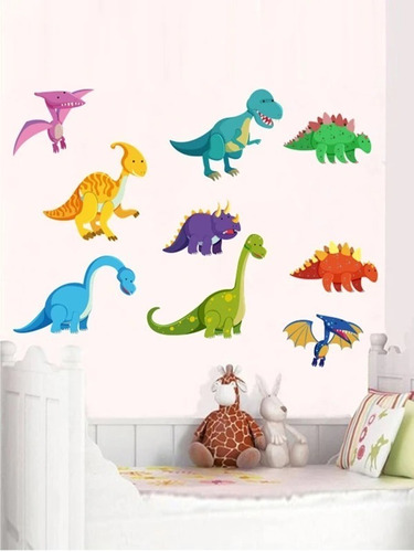 Vinil Decorativo Pared Niño Dinosaurios Habitacion Cuarto 