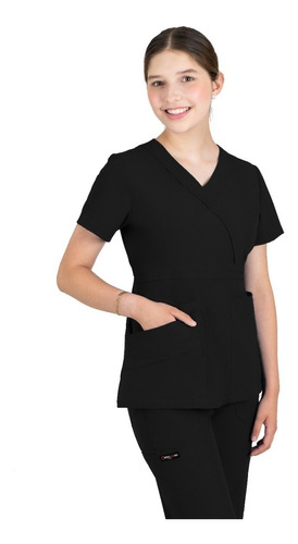 Uniforme Quirugico Dama Spandex Antifluidos Negro