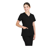 Uniforme Quirugico Dama Spandex Antifluidos Negro