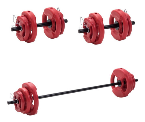 Kit Body Pump 20 Kg Barra+2 Manc+2discos 5 Kg+4 Discos 2,5kg