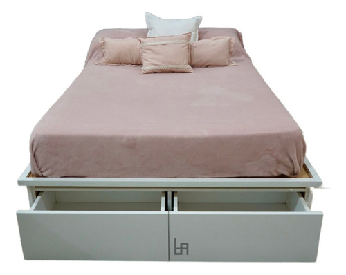 Cama Box Melamina Color King 180mts Cajones Reforzados 